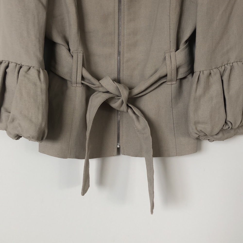 Zara Ruffle Linen Jacket - Picture 4 of 7